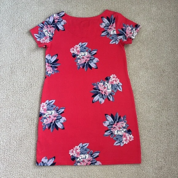 Pair of Joules Women’s Riviera Print Dresses - Floral Red & Blue Stripe Floral - Picture 11 of 11